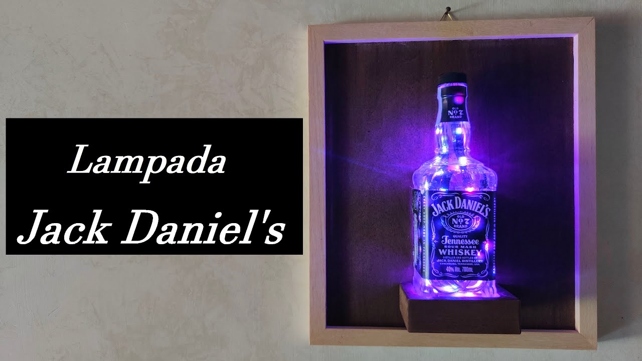Come tagliare il vetro di una bottiglia e fare una lampada #woodworking #woodart #jackdaniels