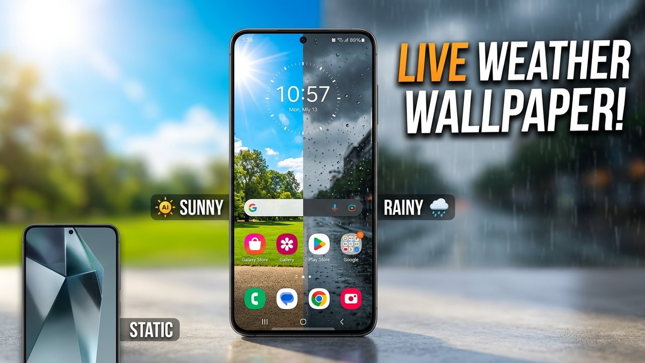 Эти обои на Samsung меняются в зависимости от погоды @ELECTRONICSANDGADGETS