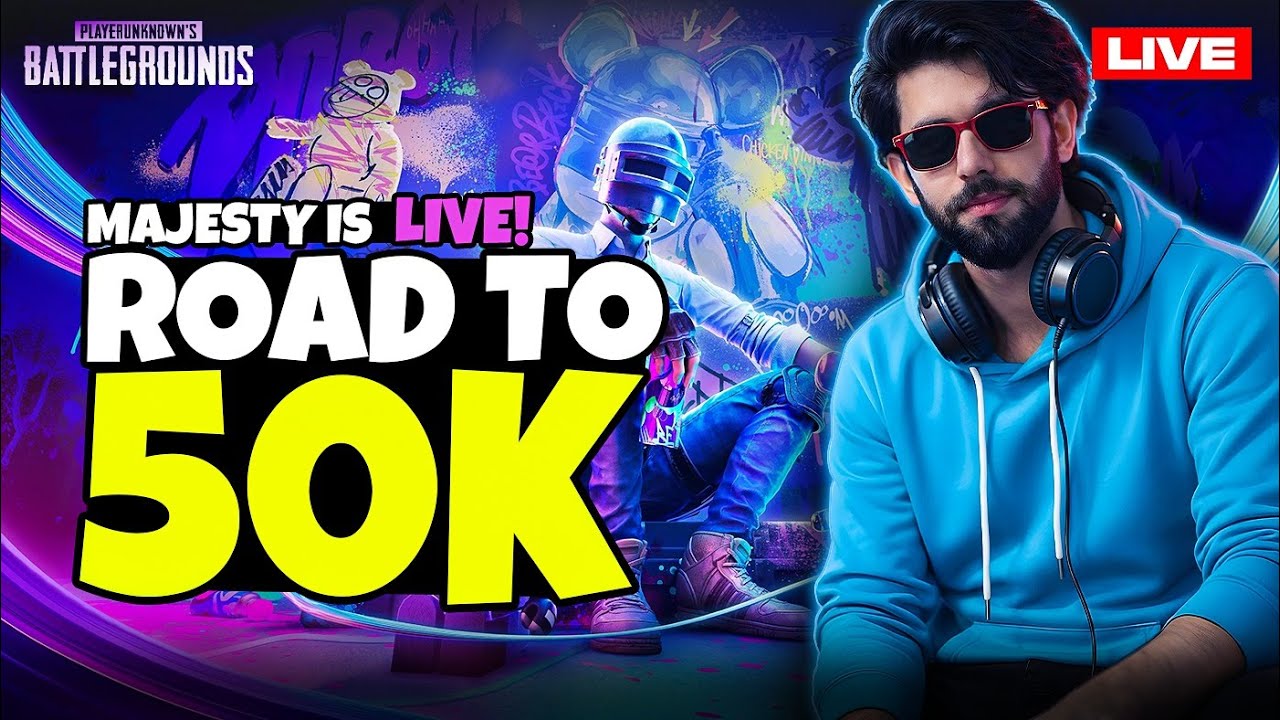 Any One Up For Challenge 😈Road To 50k Guys 🔥- How Majesty Is Live - PUBGM