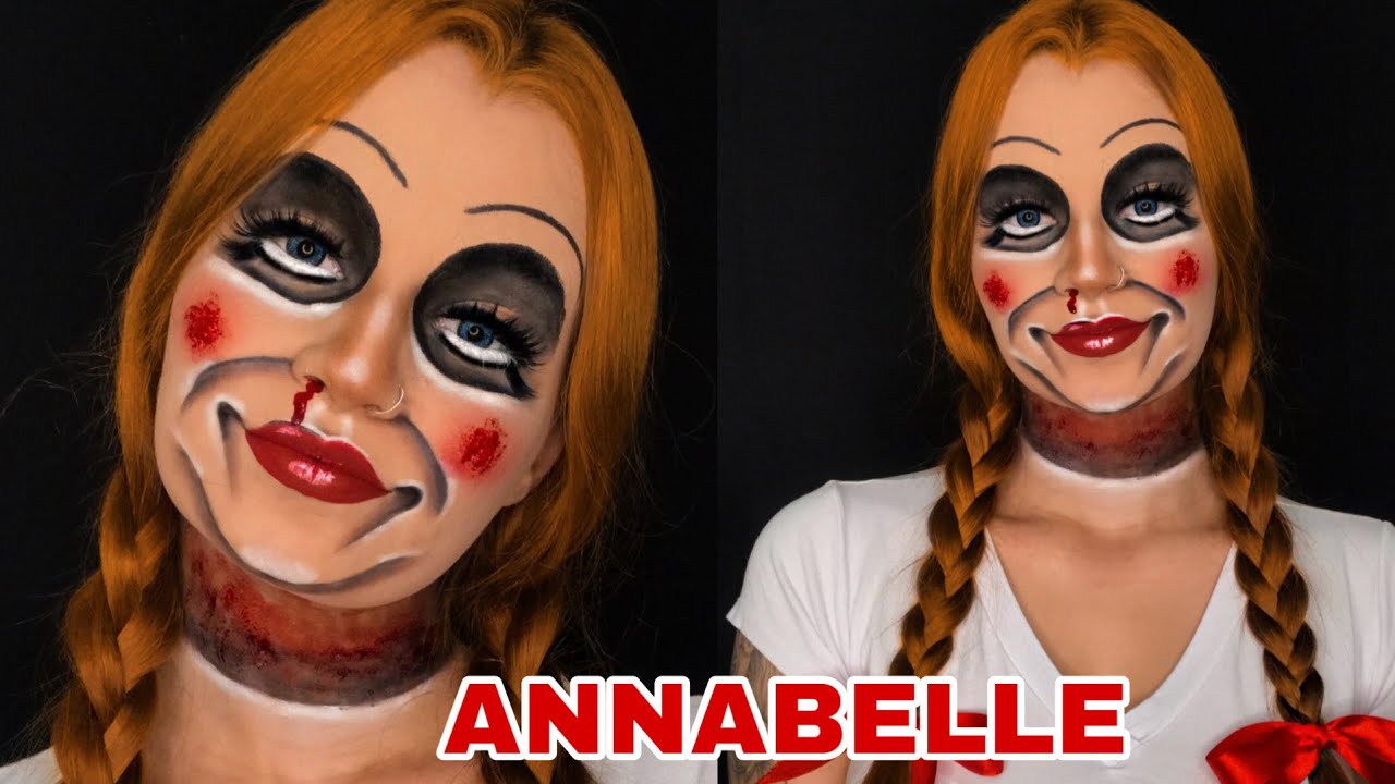 MAQUIAGEM HALLOWEEN ANNABELLE (ANNABELLE MAKEUP) | Marcella Romero