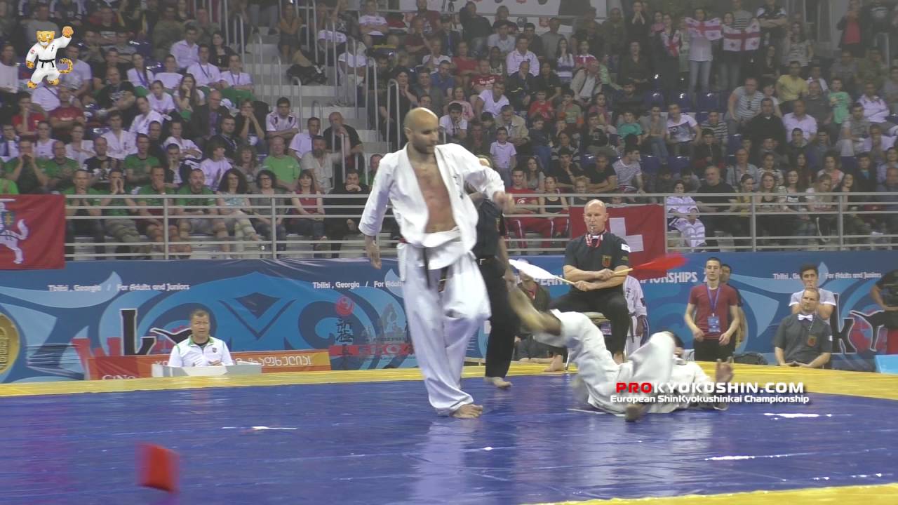 WKO EC 2016, 1/2 -75 Mikheil Tsiklauri (Georgia, aka) - Andrius Miseckas (Lithuania)