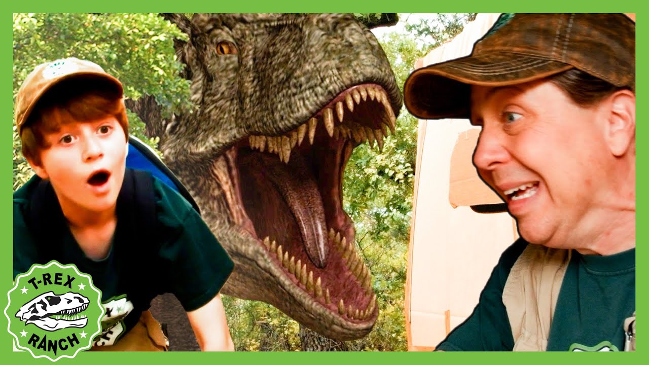 Giant T-Rex Dinosaur Box Challenge!! | 🦖🦕 T-Rex Ranch Dinosaur Videos
