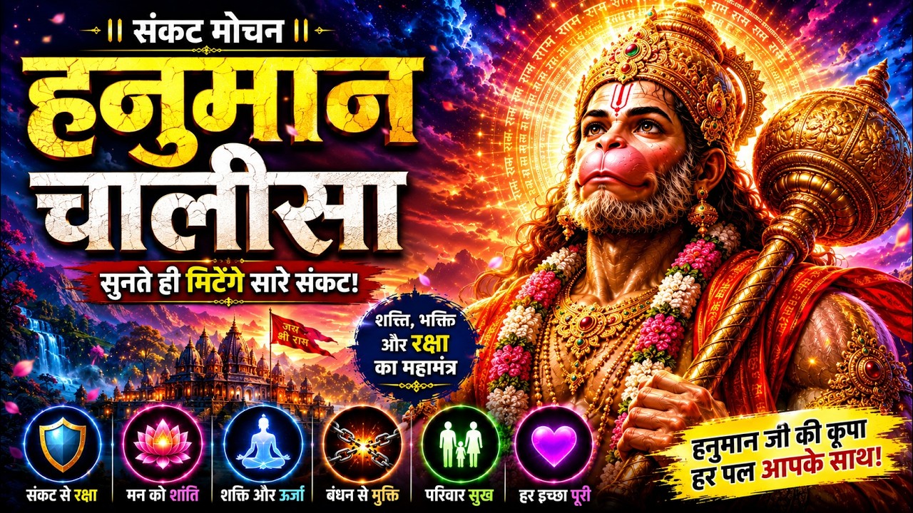 Hanuman Chalisa | Powerful & Energetic Bhakti | Sankat Mochan | Removes All Problems