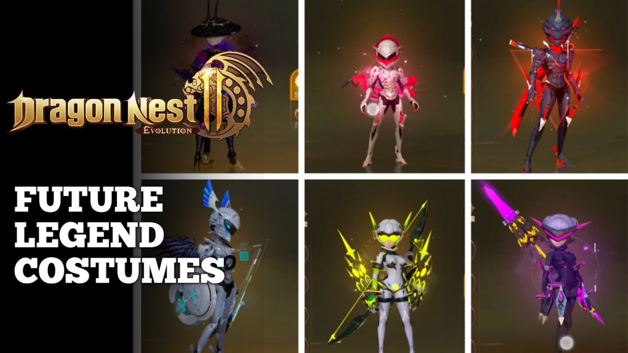 Future Legend Costumes for all Class Previews| Dragon Nest 2 Evolution