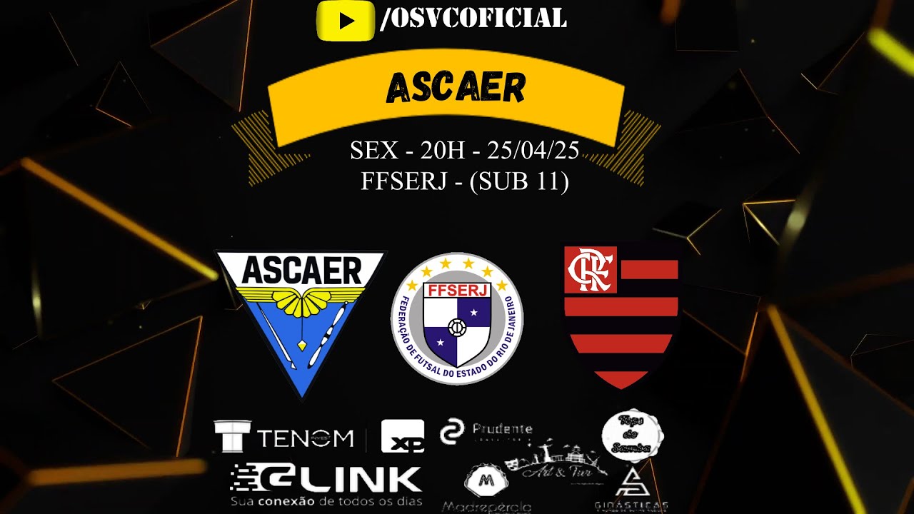 ASCAER X FLAMENGO - SUB 11 - FFSERJ - 25/04/25 - AO VIVO