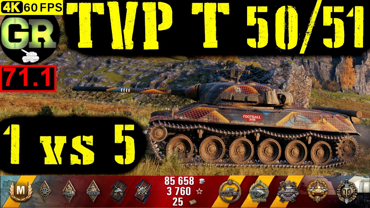 71_World of Tanks TVP T 50/51 WoT Replay - 8 Kills 6.1K DMG(Patch 1.4.0)