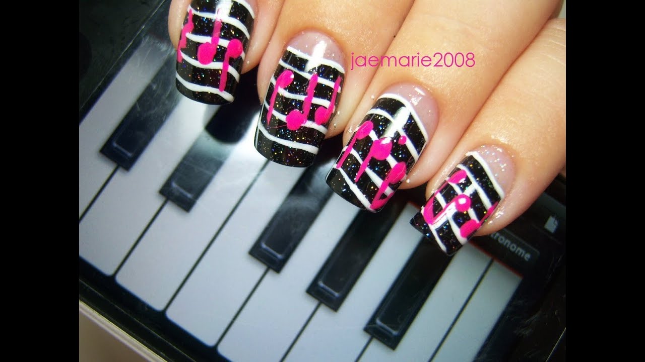 Music Notes Nail Design-Requested