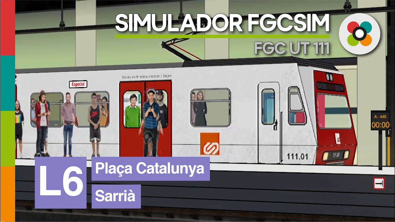 L6 Metro de Barcelona Plaça Catalunya - Sarrià | FGCSim Sèrie UT 111 (ATP)