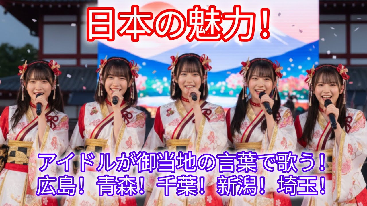 【日本の魅力】アイドルが御当地の言葉で歌う！広島！青森！千葉！新潟！埼玉！