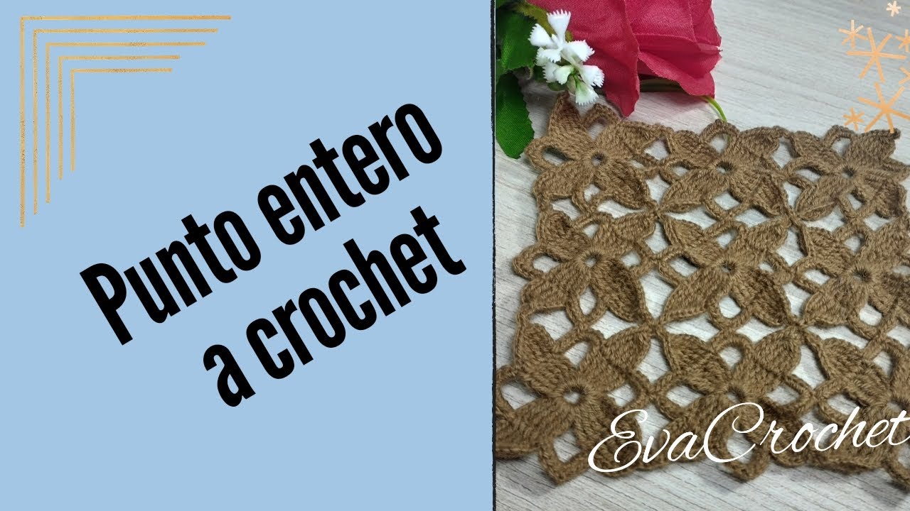 Punto entero a Crochet (sin cortar la hebra)#blusas #mantas #chalecos #manteles #chompas