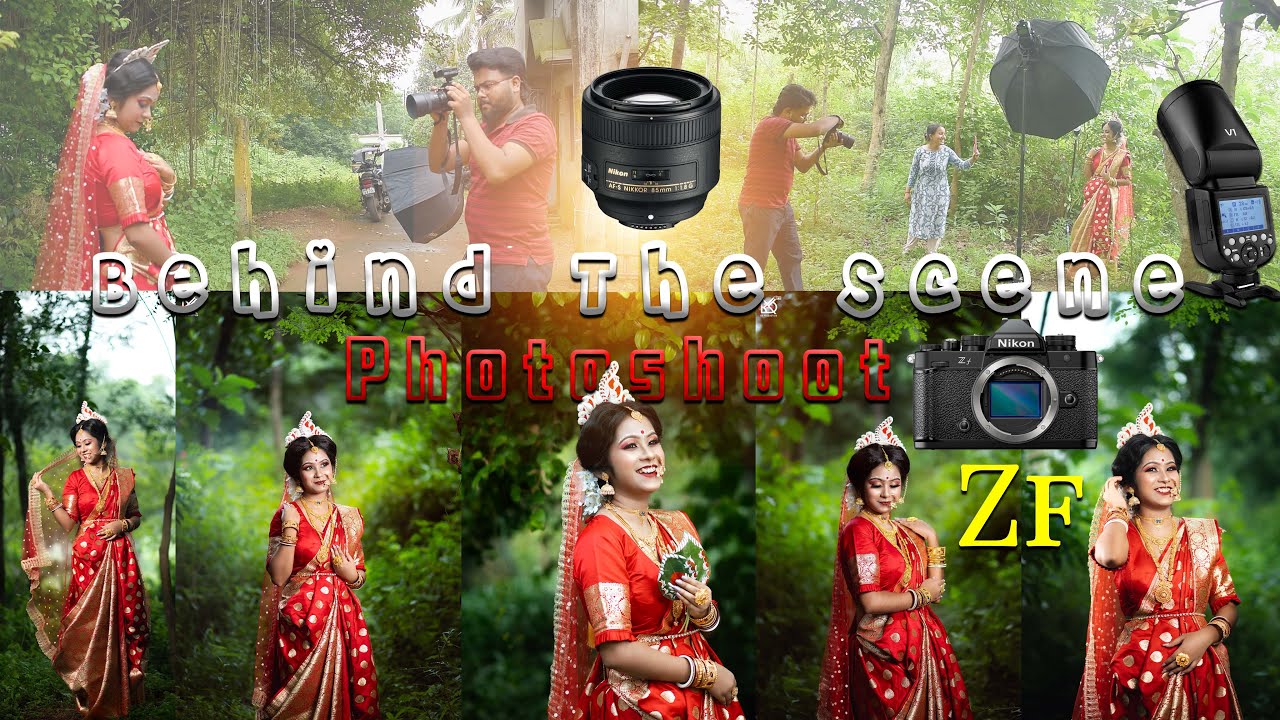 || Nikon Zf Photoshoot || Behind the scene || Bridal Photoshoot || Zf with ftz ii and 85mm ||