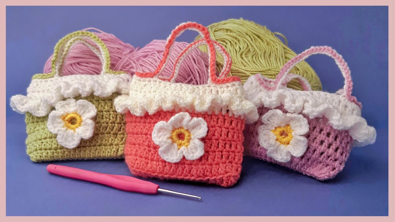 Cute Gift Bag Crochet کیف بامزه قلاب بافی