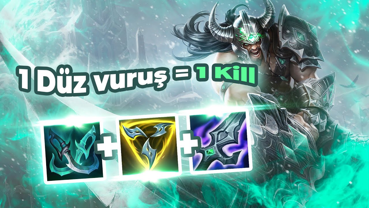 1 Düz Vuruş İle 1 Kill Alıyor Ölümsüz Tryndamere Wild Rift