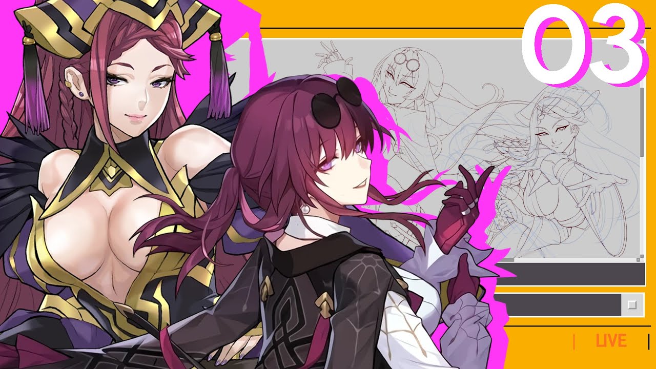 Art Stream! | Kafka (HSR) and Loki (FEH) Commission + playing Endfield - Pt.3
