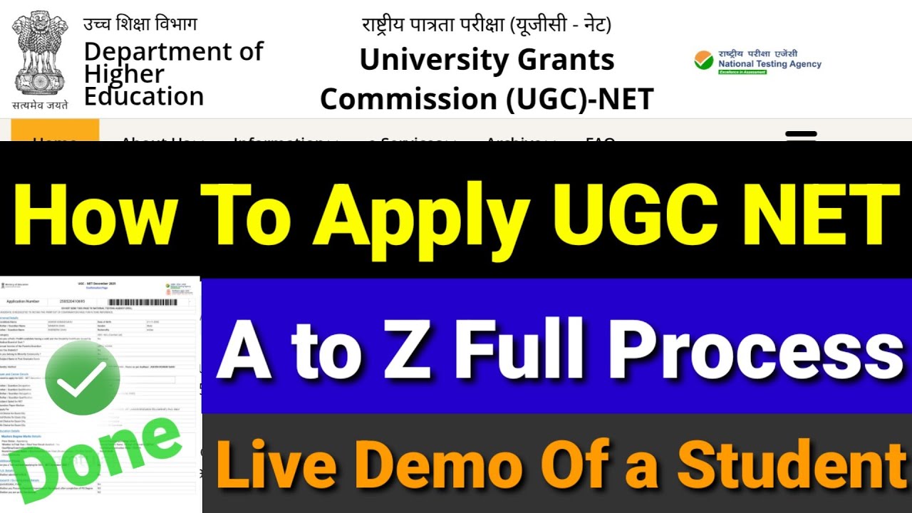 How To Apply UGC NET,Live Demo,A to Z Apply Full Process, UGC NET Apply