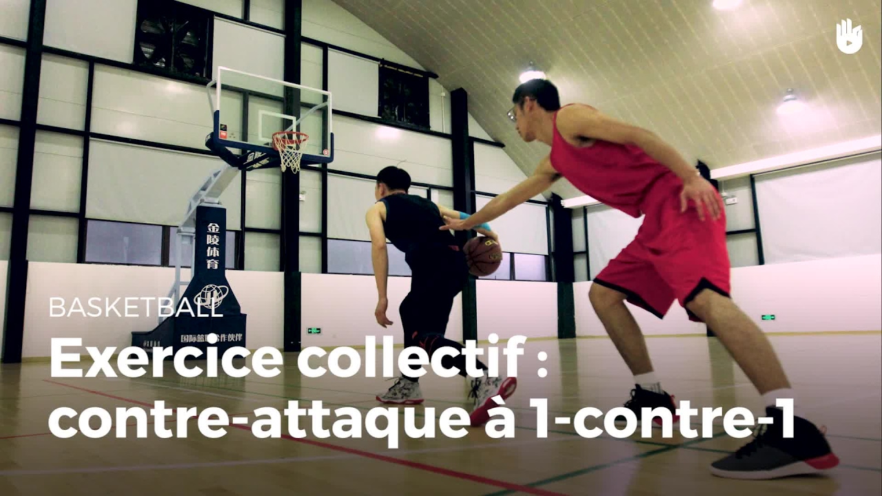 Exercice collectif : contre-attaque à 1-contre-1 | Basketball