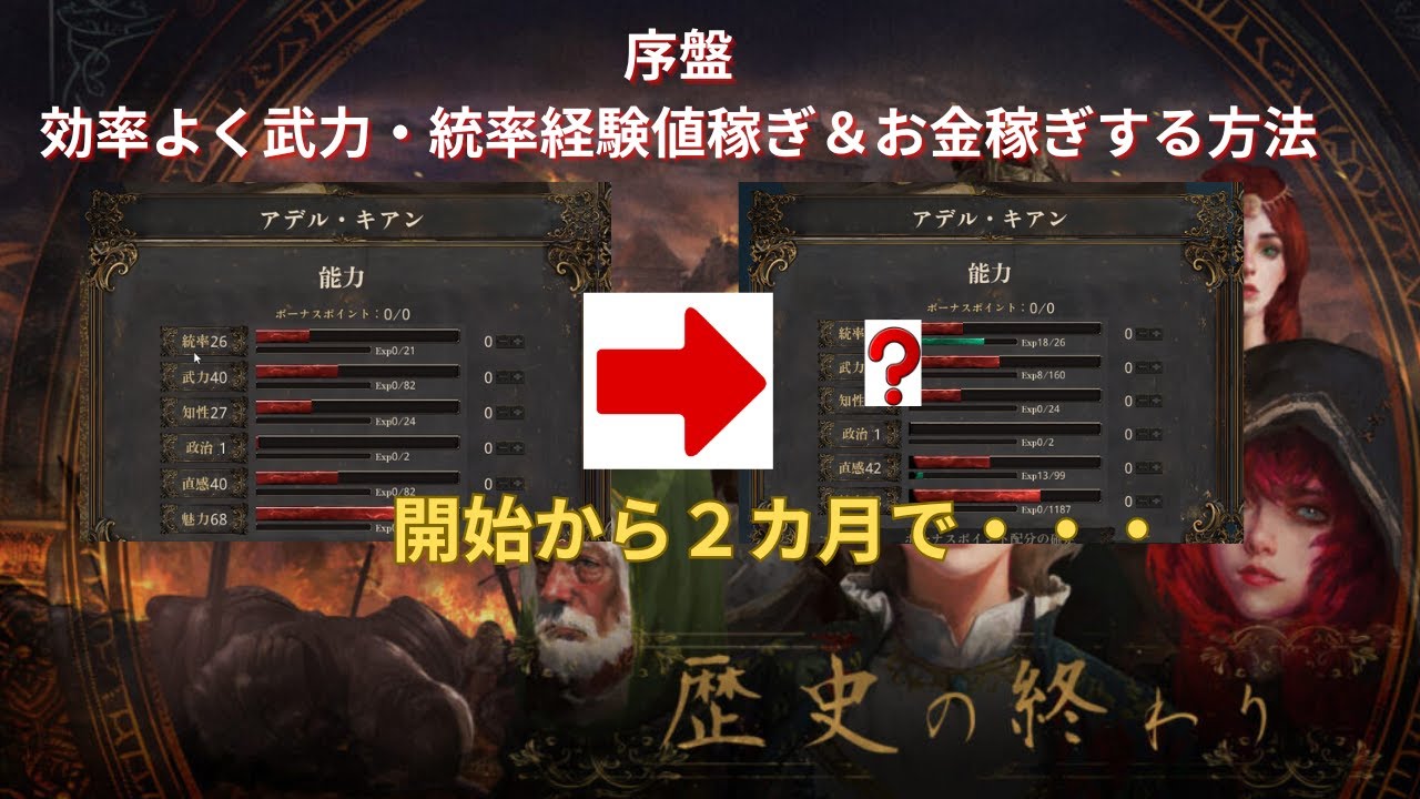 最序盤で効率よく経験値稼ぎ＆お金稼ぎ【歴史の終わり】