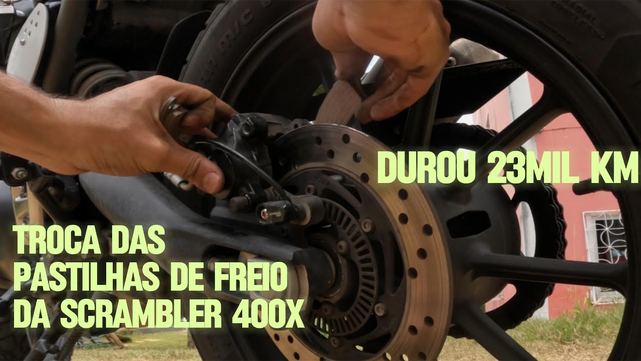SCRAMBLER 400 X: TROCA DAS PASTILHAS DE FREIO EM CASA!