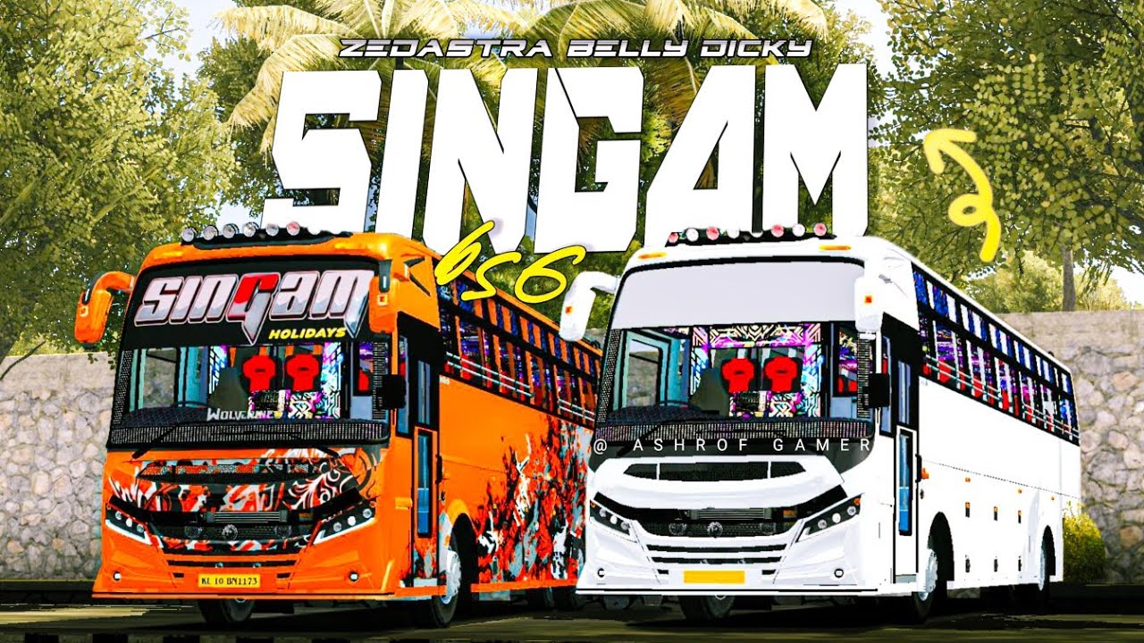 New SINGAM LIVERY FOR ZEDASTRA BS6 BELLY DICKY MOD For Bussid |New Bus Mod For Bussid #bussidmod