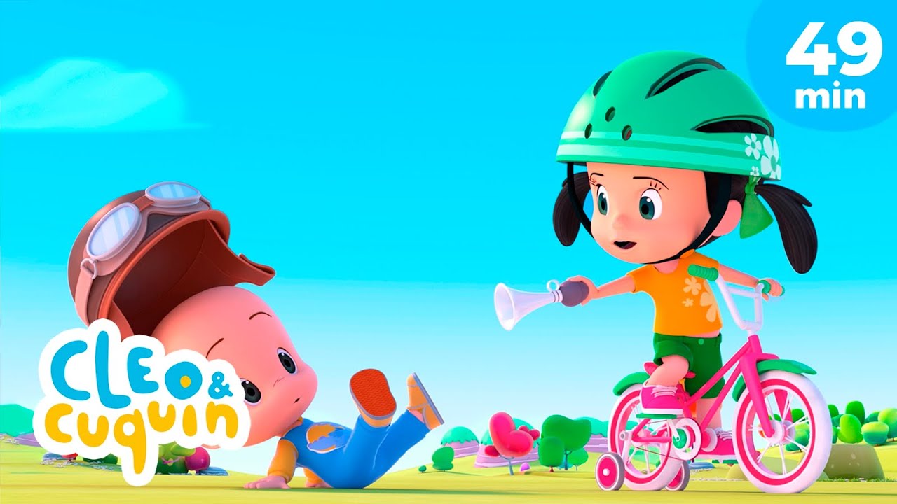 LEARNING TO RIDE - Cleo & Cuquin Netflix episodes & Nursery Rhymes