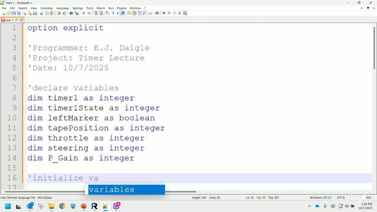 Лекция MicroBasic 007 — Маркеры и таймеры