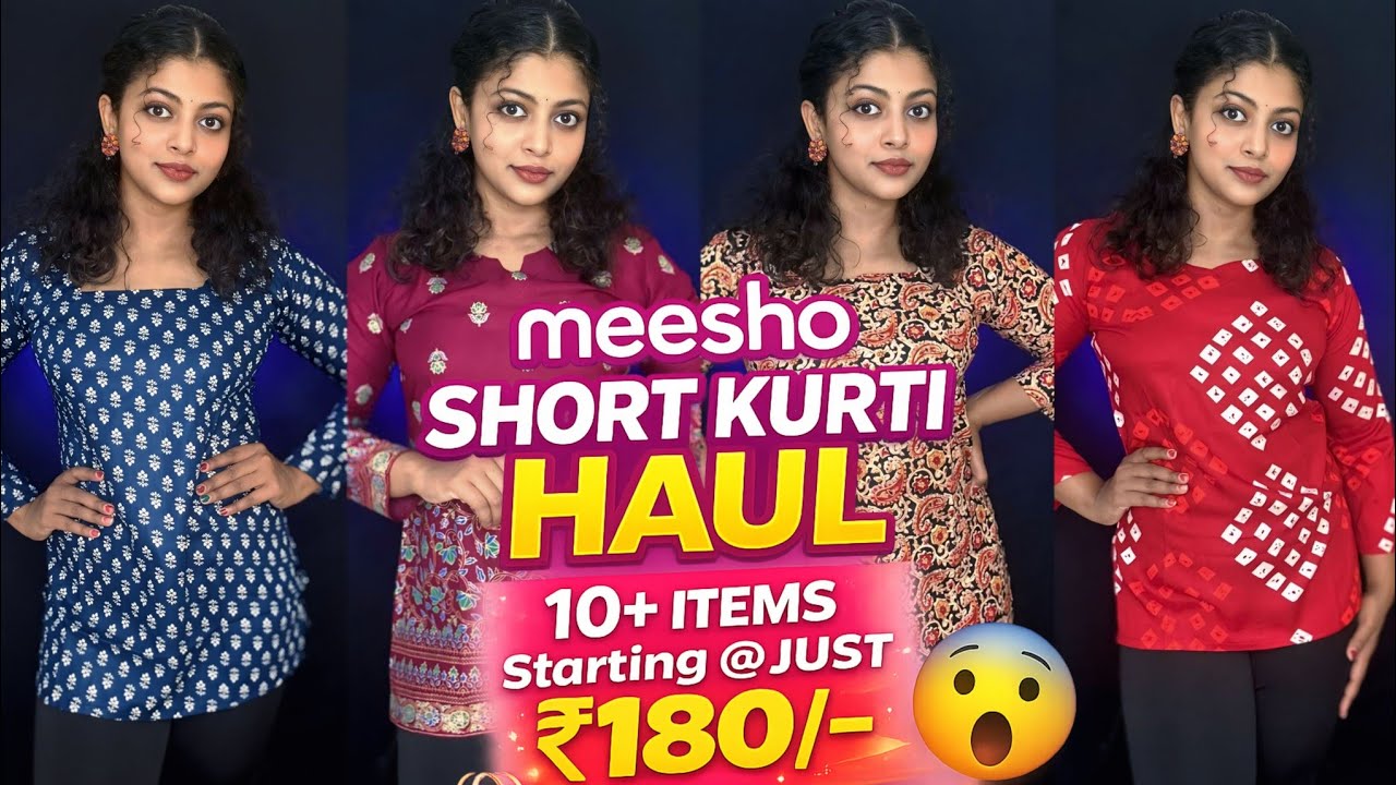 HUGE Short Kurti Haul😍 10+ Pieces Starting @ Just ₹180/-🔥