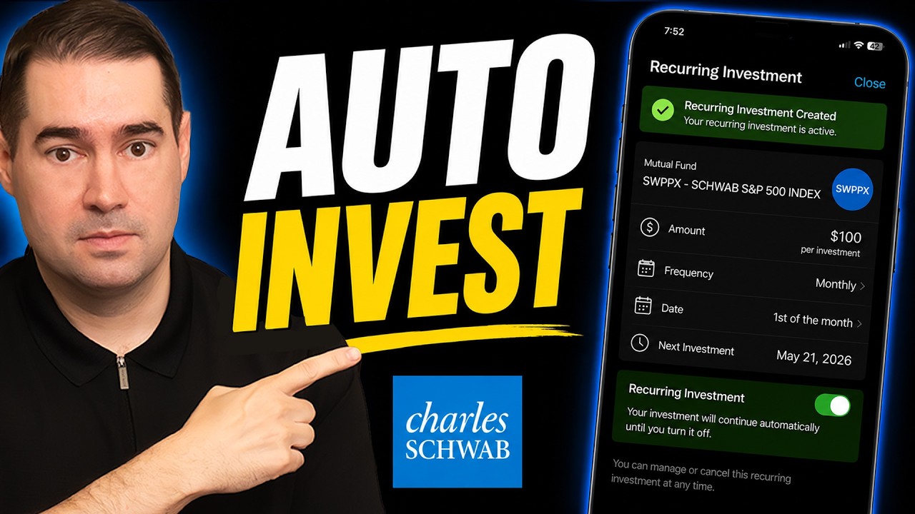 Как настроить автоматические инвестиции в Charles Schwab