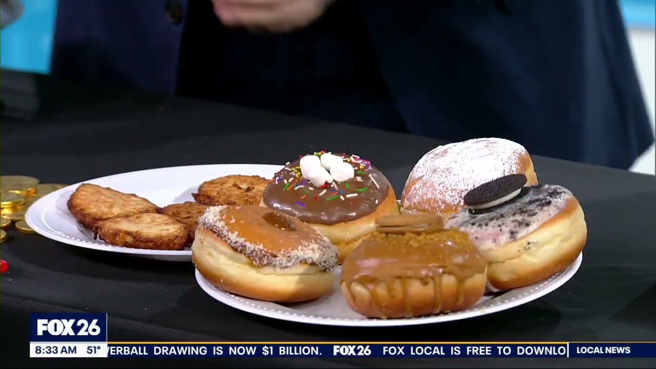 2025 Giant Texas Latke, Donuts & Gelt for Chanukah with Fox26 Morning Show with Melissa WIlson