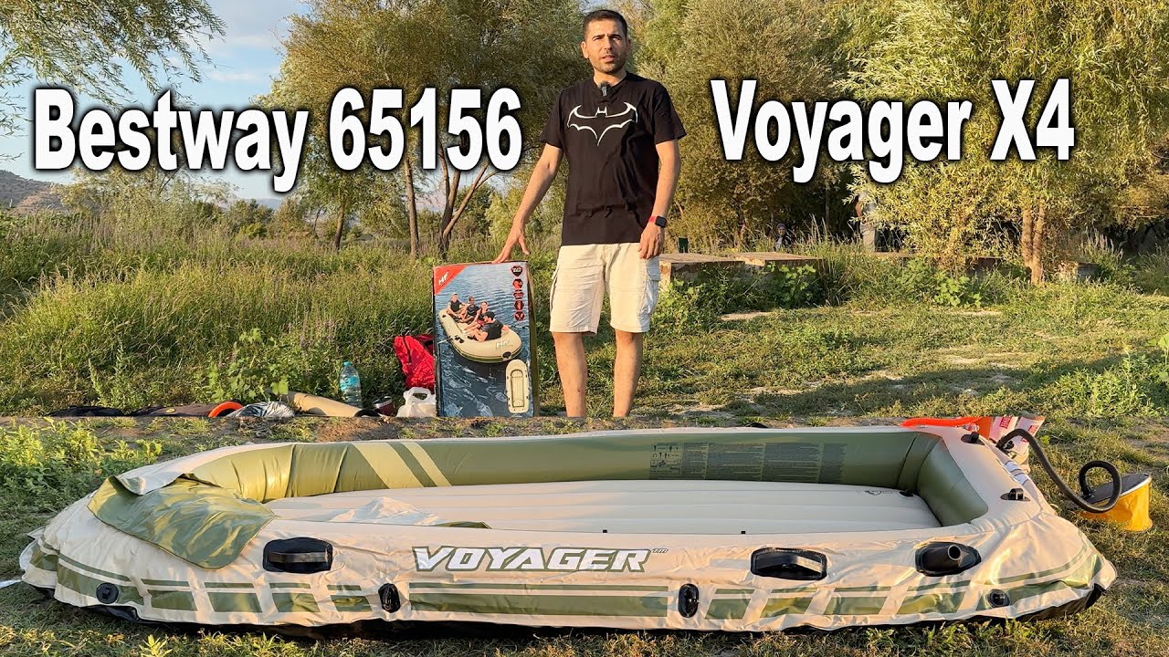 Bestway 65156 Voyager 4 Kişilik Şişme Bot 350*145 Cm / Hydro-Force Voyager X4 Inflatable Raft Set 11