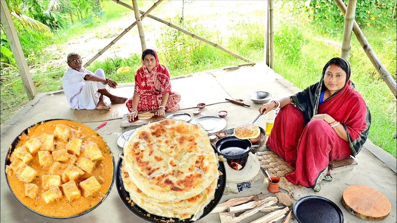 পনির বাটার মশলা সাথে নরম তুলতুলে দই পরোটা খেয়ে সবাই খুব খুশি