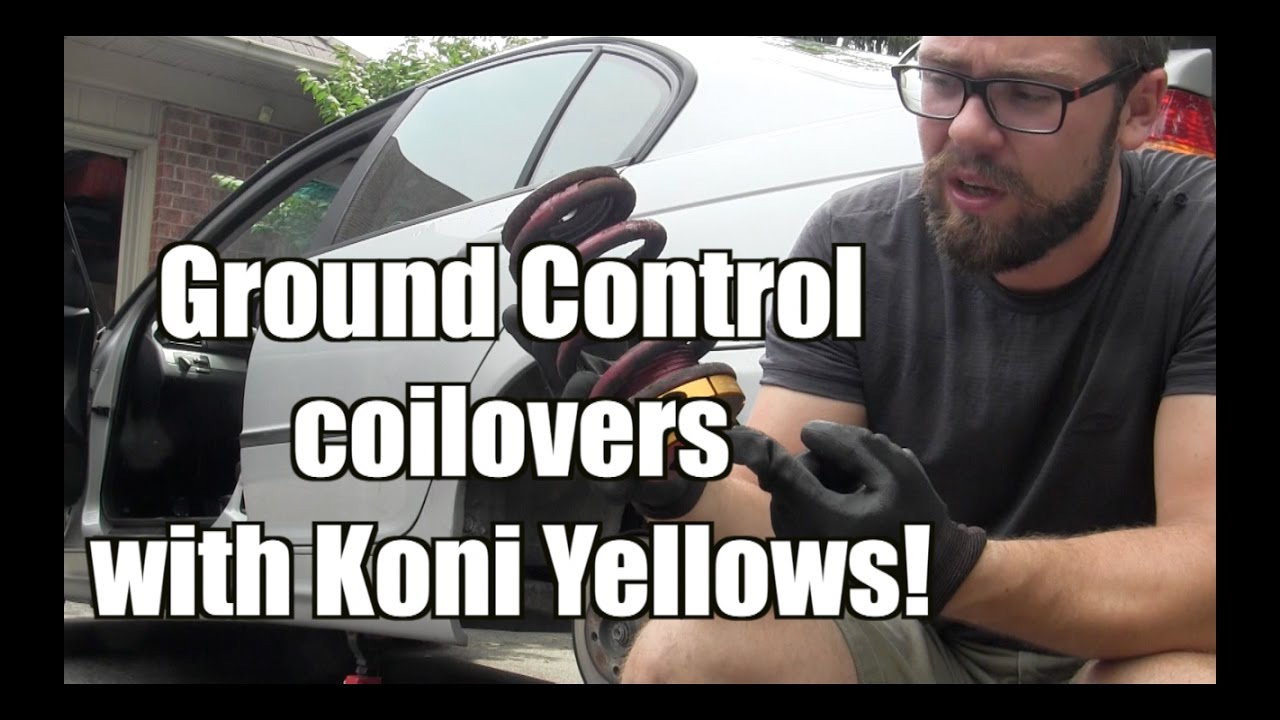Koni Yellow and Ground Control Adjustable Coilover (Eibach) Install DIY E46 BMW