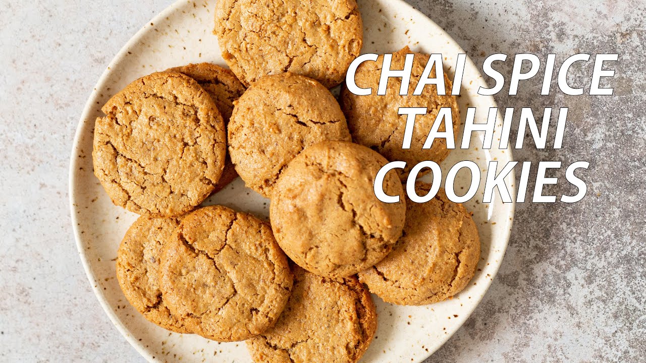 CHAI SPICE TAHINI COOKIES - Grain-free Nut-free | Vegan Richa Recipes