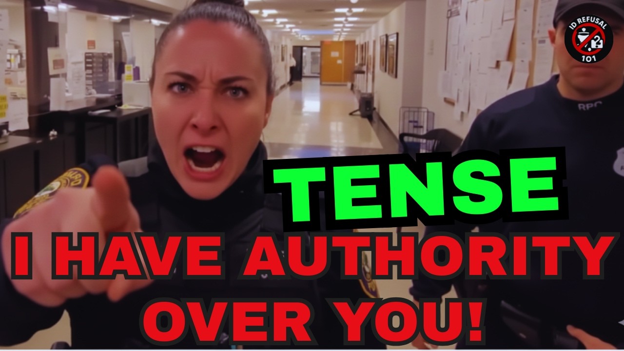 ID Refusal Police Threaten Unlawful Arrest In Public Building