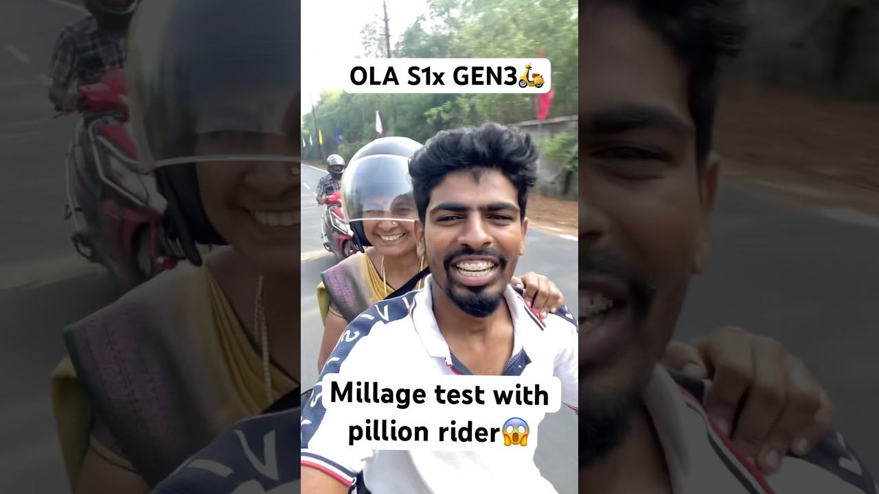 OLA S1x GEN3🛵(Millage Test with pillion rider😱)Avg speed-40kms/hr - 60kms/hr(Normal mode✌️)#ola💥💥