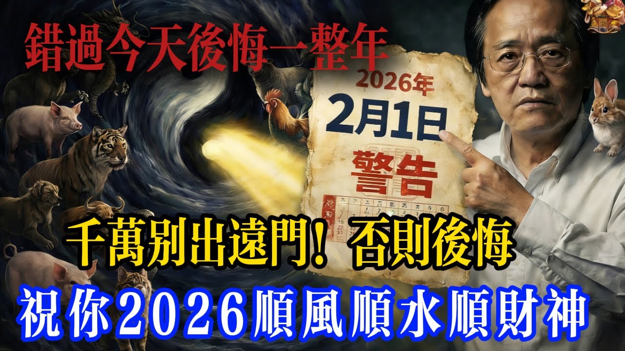 倪海廈警告：今天跨出家門十裡就後悔！二零二六年臘月十四氣運預警#二零二六年每日氣運#黃帝內經養生#易經屬相指南#倪海廈經方#五運六氣實戰#每日宜忌#新年平安指南#中醫天人相應#氣運化解方法#每日穿搭