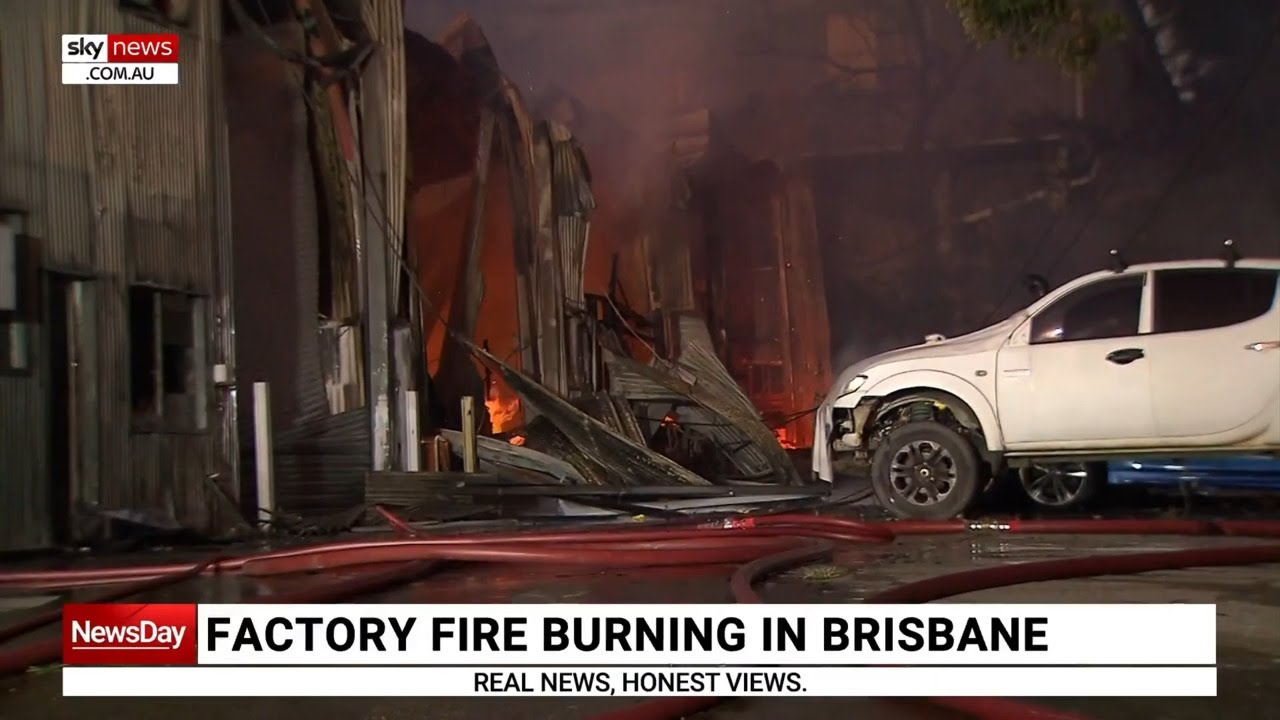 Fire breaks out in an industrial area in Brisbane's south
