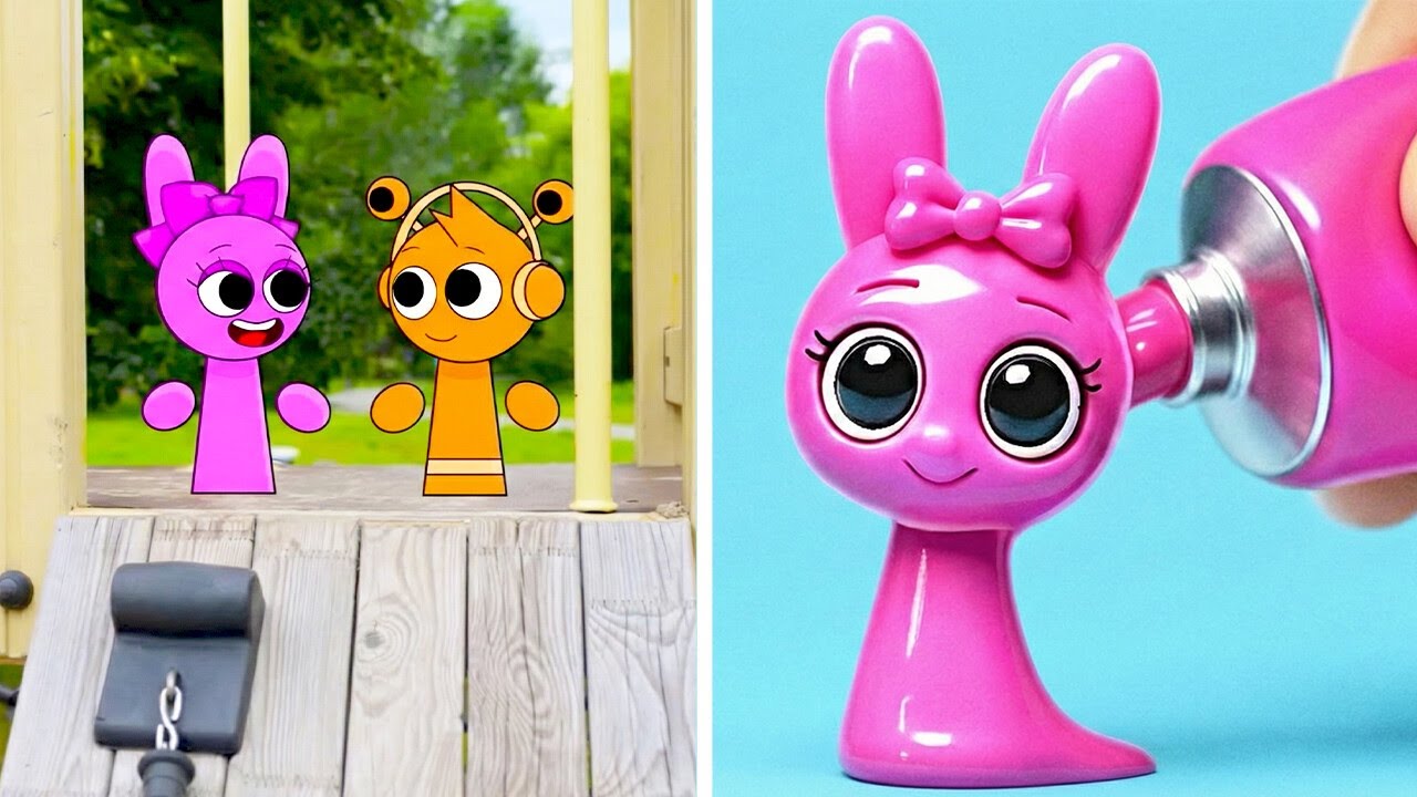 Sprunki vino del juego a la vida real *Adopté a Oren y Pinki*