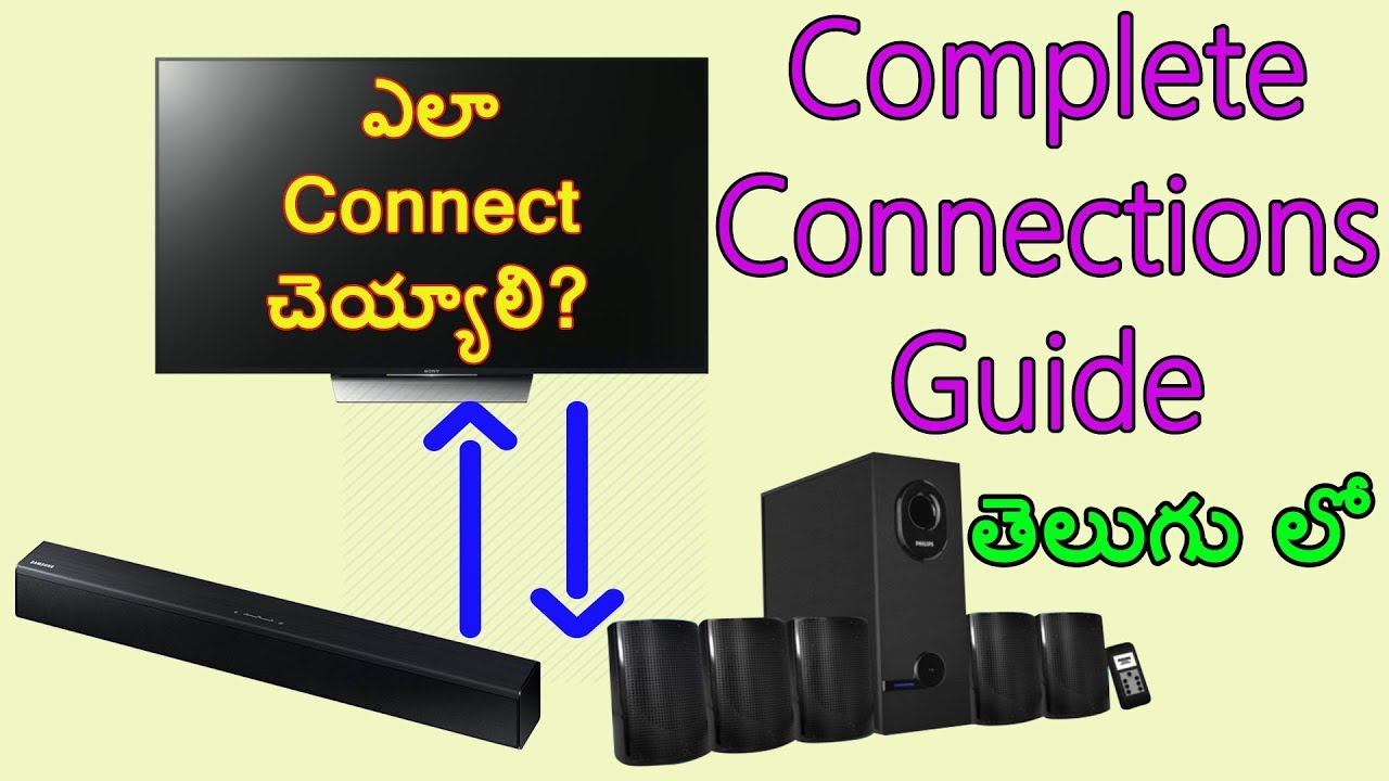How To Connect Soundbar or Home Theatre With TV in Telugu