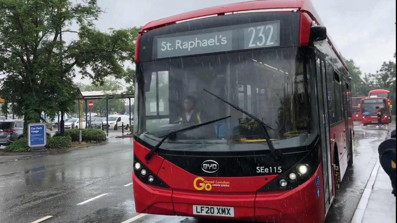 Go-Ahead London Route 232 to St Raphael’s BYD E200EV SEe115 LF20 XMX