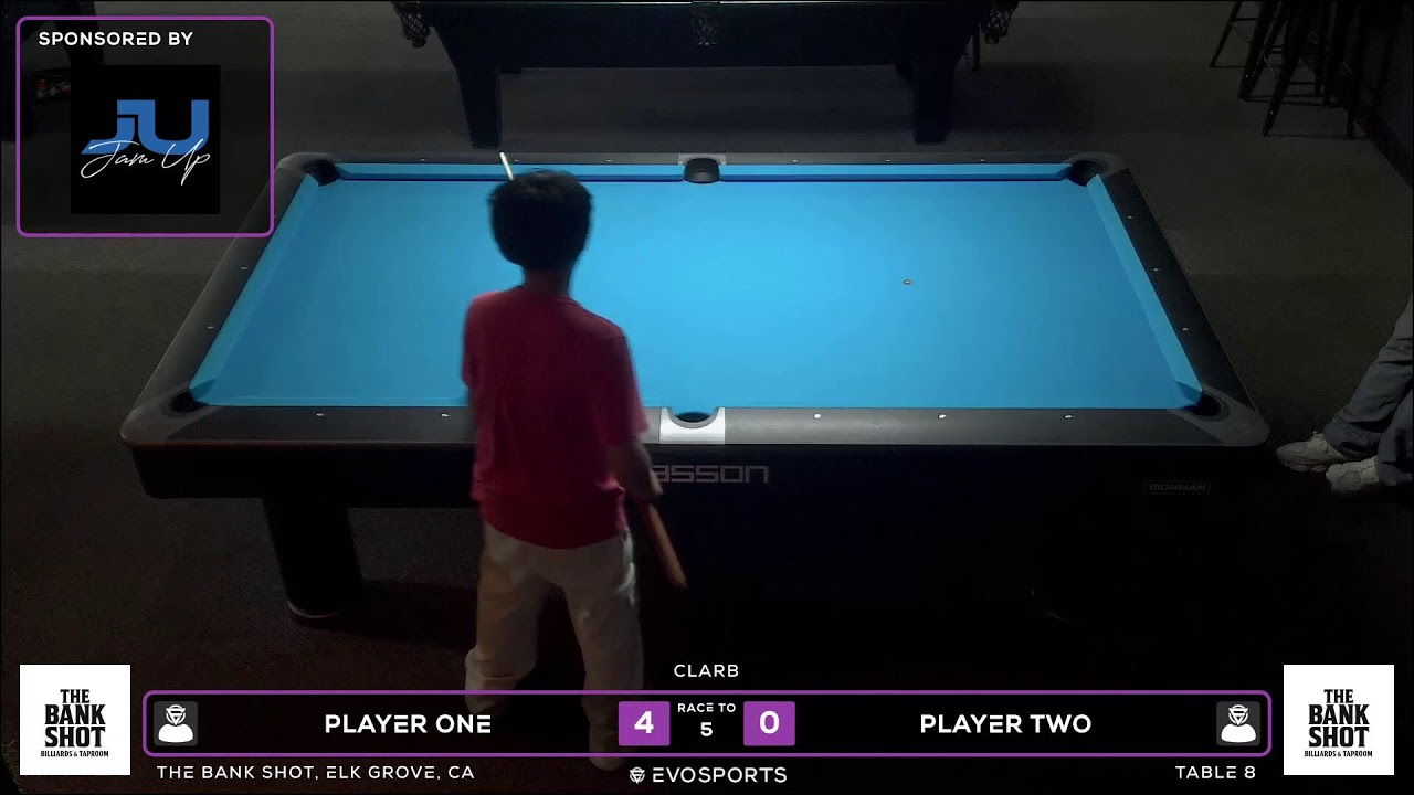 PLAYER ONE vs PLAYER TWO - THE BANK SHOT - TABLE 8 | EvoSports