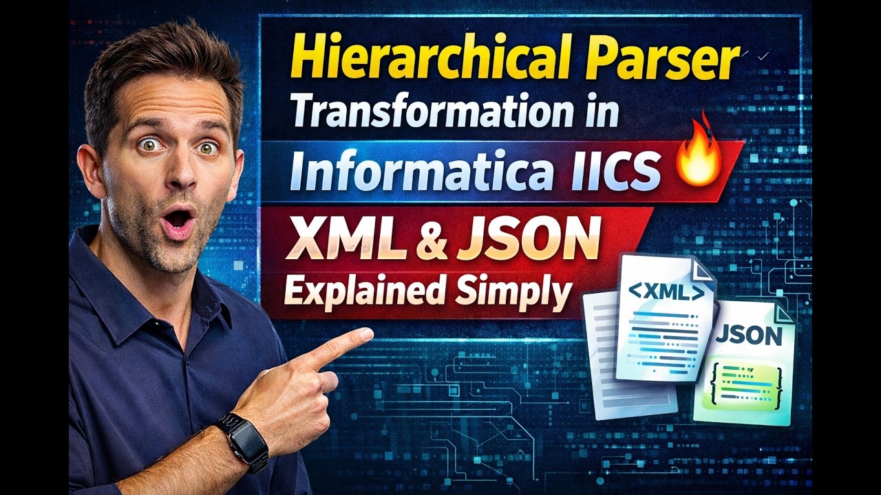 IICS TUTORIAL: Hierarchical Parser Transformation in Informatica IICS 🔥 XML & JSON Explained Simply.