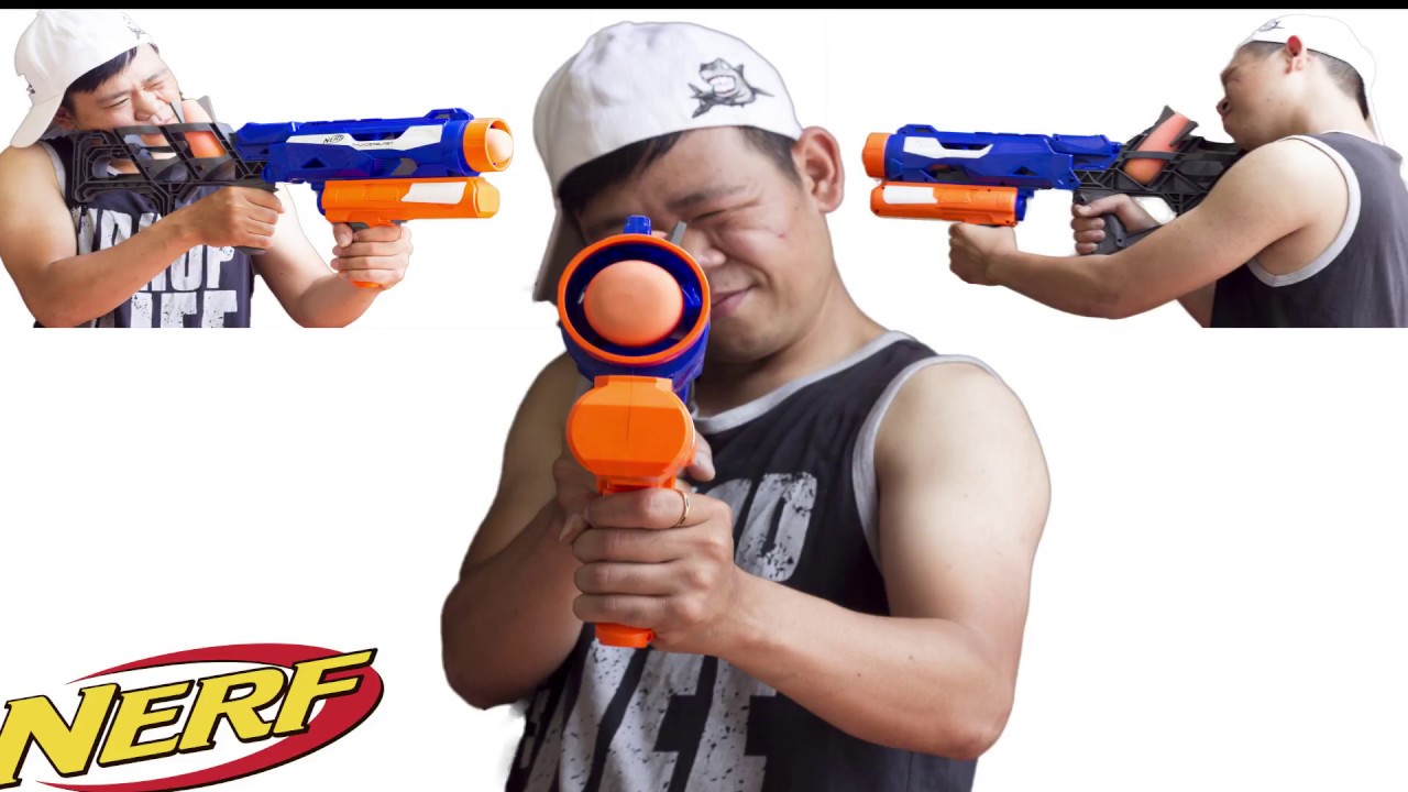 Test S&uacute;ng Đồ Chơi Nerf N-Strike Thunderblast Launcher - H&agrave;ng Nhập Khẩu