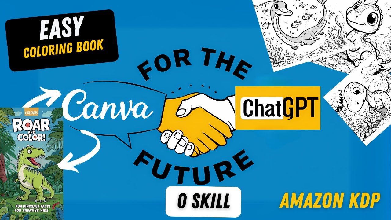 تعلم كيف تستخدم ChatGPT و Canva استراتيجية كتب التلوين KDP