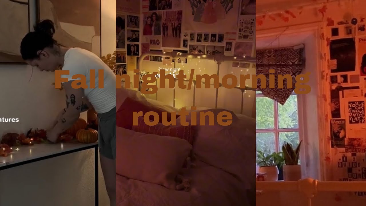 Fall night/morning routine tiktok compilation