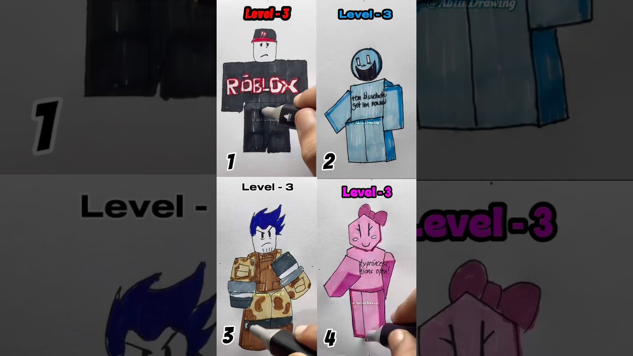 Roblox characters drawing compilation #drawing #art #roblox #howtodraw #tutorial #forsaken