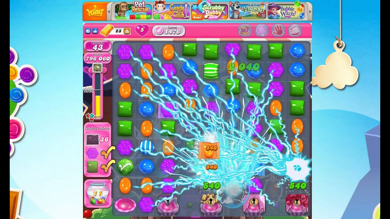 Candy Crush Saga Level 1476  Score 1 892 040 by  Funny❣