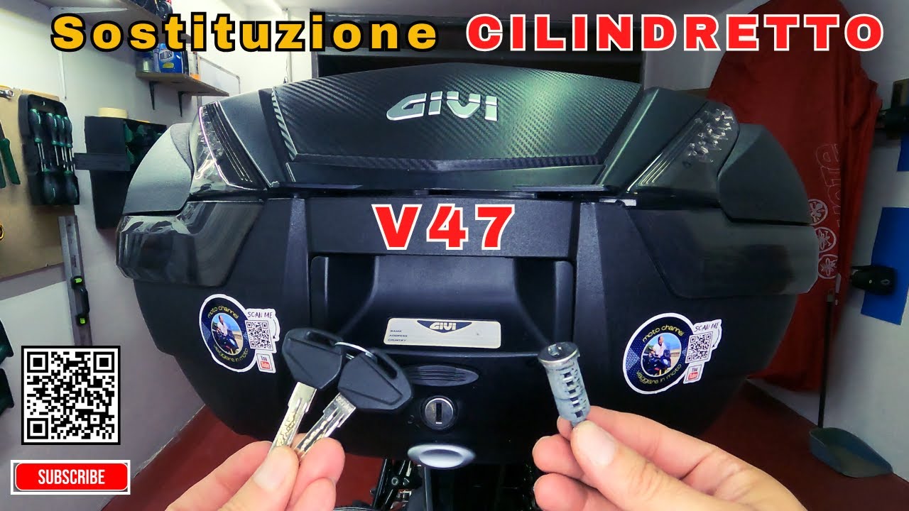 Come sostituire il CILINDRETTO del bauletto GIVI V47.