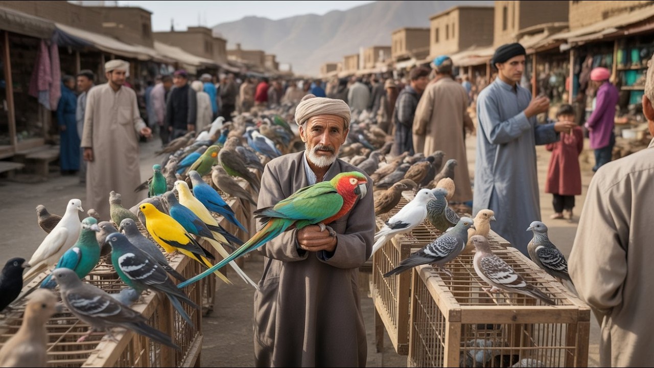 Exploring a Hidden Bird Market in Afghanistan 🐦 | Village Traditions