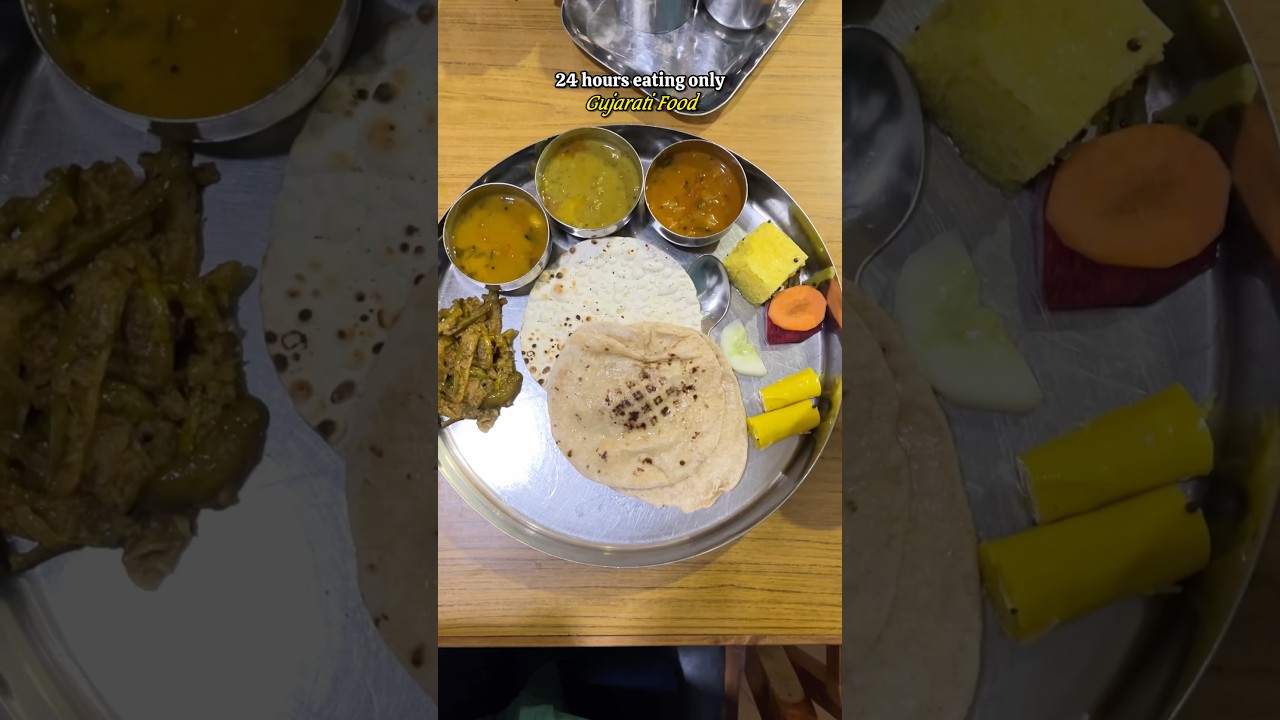 eating only GUJARATI food for 24 hour😋 #ashortaday #foodie #gujaratifood #24hours #foodvlog #shorts