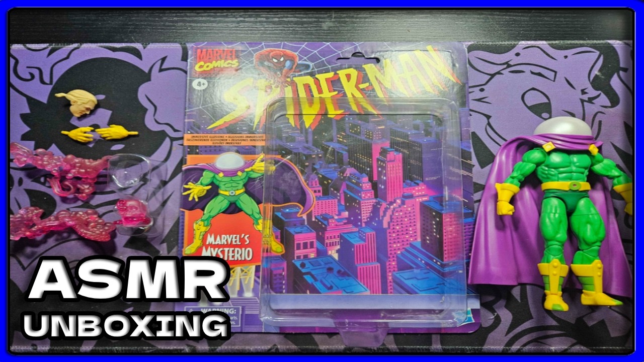 ASMR Mysterio Action Figure Unboxing (Whispering, Tapping, Scratching)